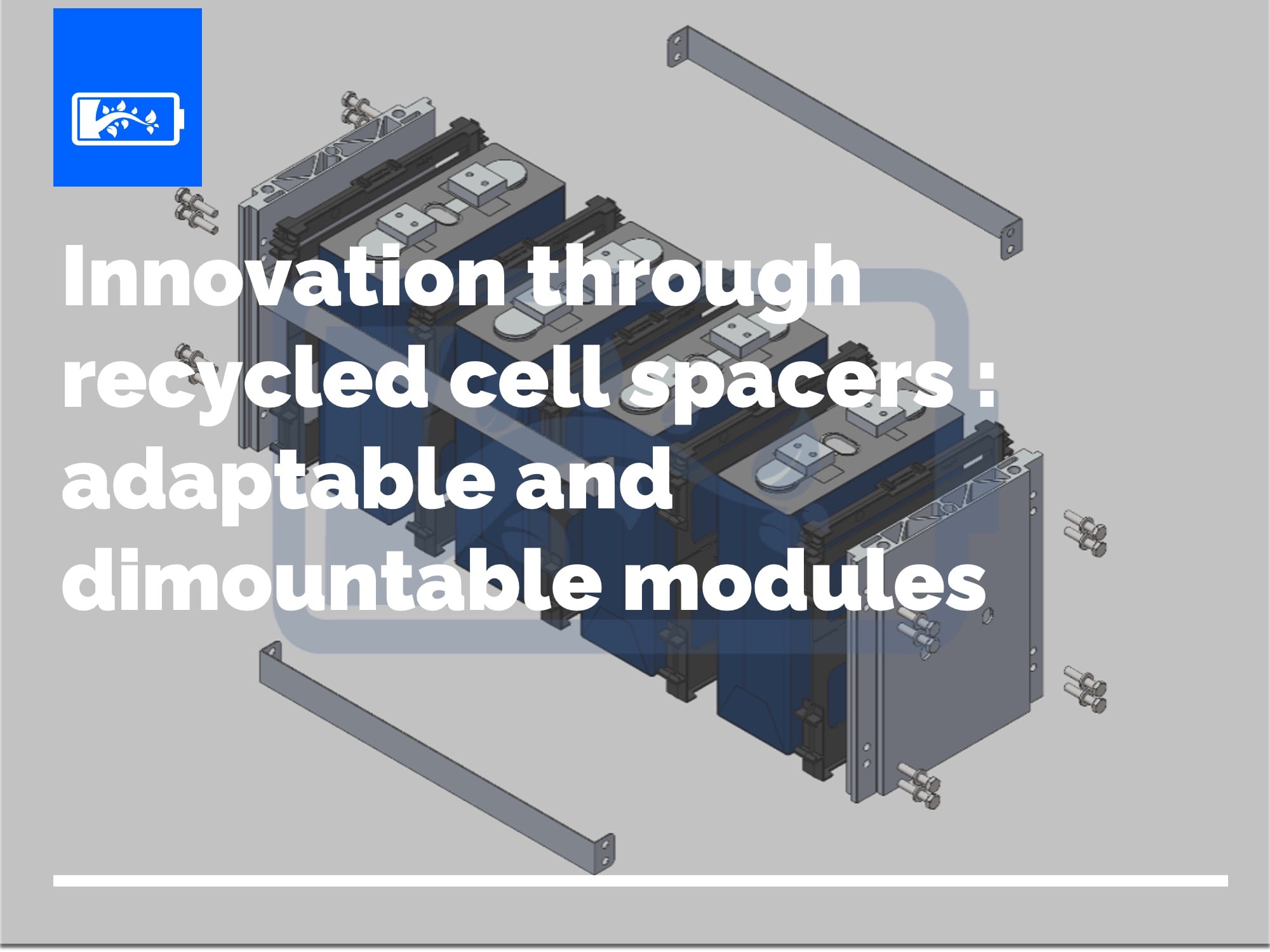 Innovation through recycled cell spacers: adaptable and dismountable modules